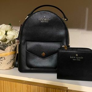 Kate Spade Mini Black Schuyler Backpack-NEW WITH TAGS whit small wallet